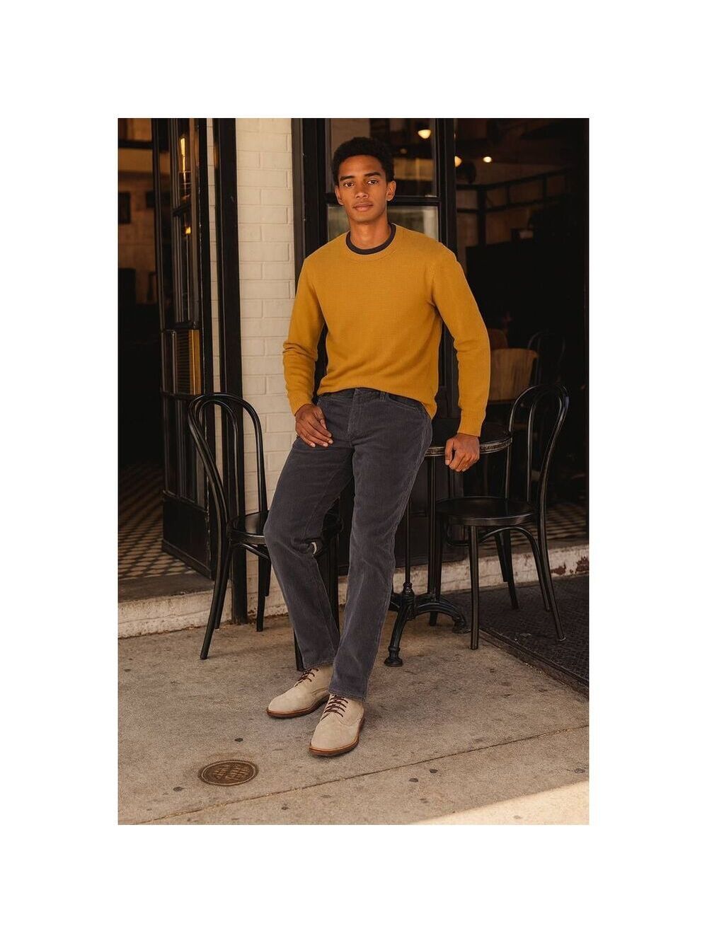Peter Manning NYC Corduroy Pants Men 30x29 Gray Slim Fit Five Pocket NWT